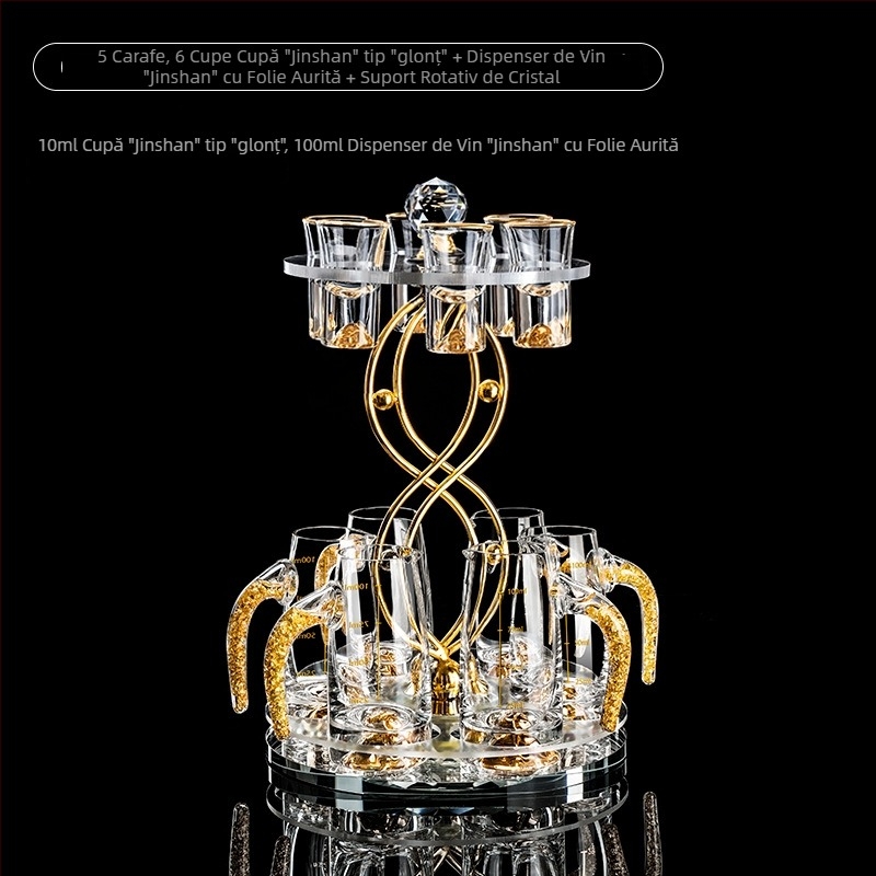 Cupe de băut în stil chinezesc pentru uz casnic, din sticlă cristal, pahare mici de vin elegante cu dozator, set de pahare și suport pentru pahare
