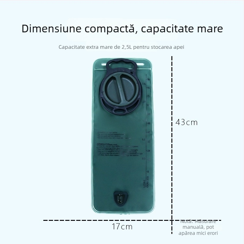 Rezervor de hidratare pentru drumeții și ciclism, 2,5 L