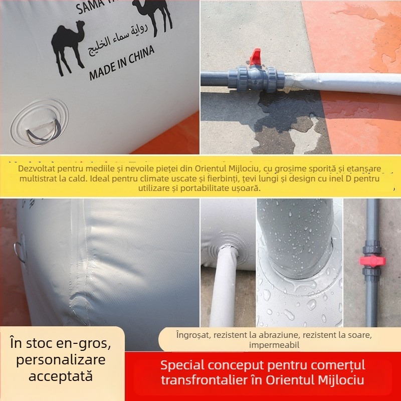Geantă de apă moale PVC/TPU, rezervor pliabil pentru depozitare și transportul apei potabile și a altor lichide