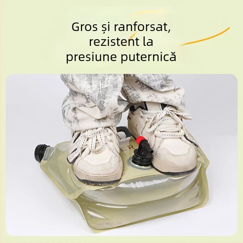 Sac de apă pliabil pentru exterior – rezervor portabil pentru apă pentru drumeții, camping și alpinism, cu capacitate mare