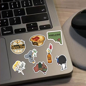 50 de stickere graffiti australiene pentru călătorii în aer liber – decor pentru husă de telefon, sticlă de apă și bagaje