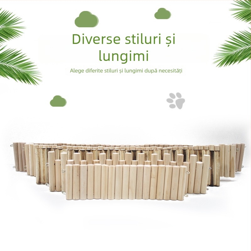 Set de accesorii pentru hamster: platformă cu două etaje, rampă de cățărare și separatoare de gard