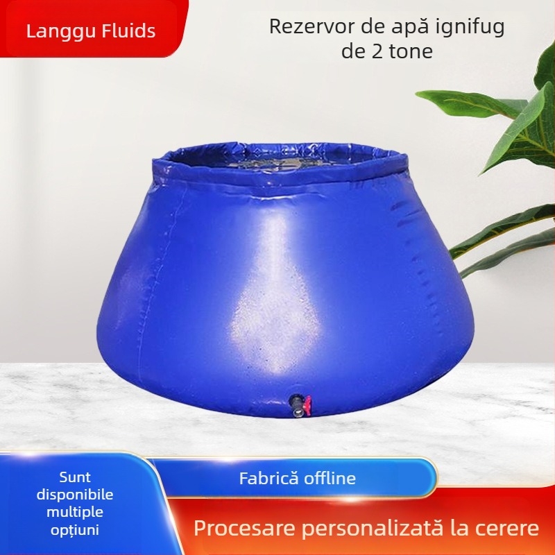Sac flexibil de apă de 2 tone, rezervor mobil pentru stingerea incendiilor și depozitare apă potabilă