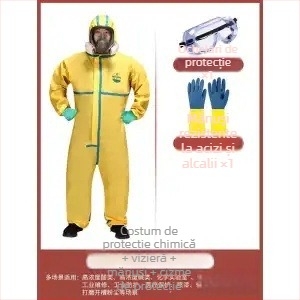 Îmbrăcăminte de protecție chimică, rezistentă la acizi și baze, costum integral pentru lucrări, Clasa C
