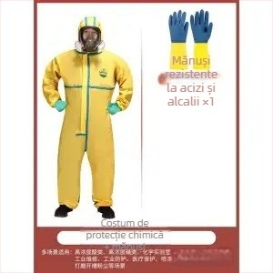 Îmbrăcăminte de protecție chimică, rezistentă la acizi și baze, costum integral pentru lucrări, Clasa C