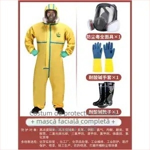 Îmbrăcăminte de protecție chimică, rezistentă la acizi și baze, costum integral pentru lucrări, Clasa C