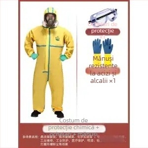 Îmbrăcăminte de protecție chimică, rezistentă la acizi și baze, costum integral pentru lucrări, Clasa C