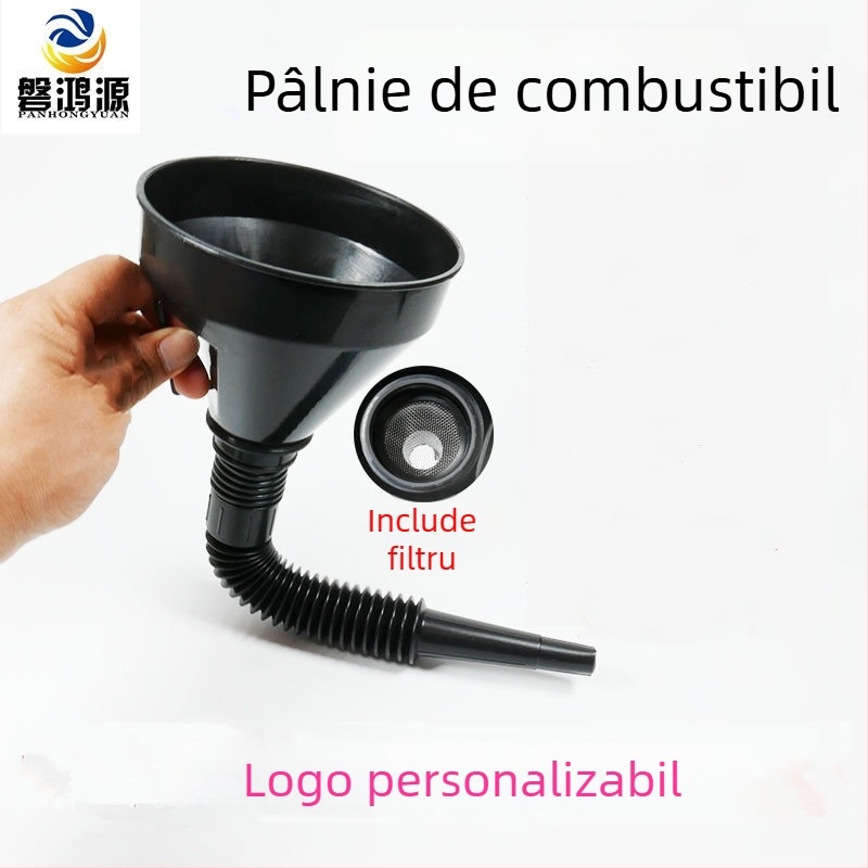 Pâlnie mare de alimentare cu filtru, pentru autoturisme și motociclete, din plastic
