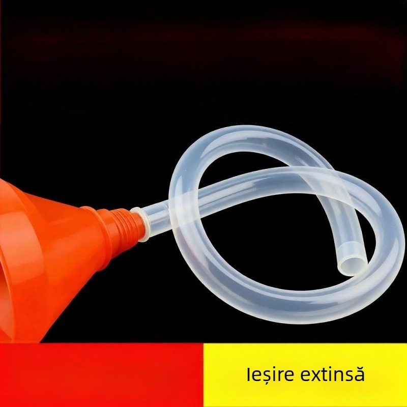 Pâlnie de alimentare pentru uz casnic, cu filtru pentru benzină, ulei de motor, carburanți și apă, tub de uree prelungit, din plastic mare.