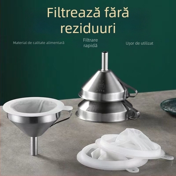 Filtru conic din oțel inoxidabil 304 pentru uz casnic – separator de sediment și reziduuri uleioase pentru lichior, vin și apă fiartă