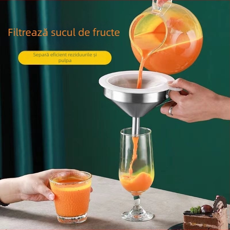 Filtru conic din oțel inoxidabil 304 pentru uz casnic – separator de sediment și reziduuri uleioase pentru lichior, vin și apă fiartă