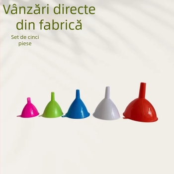 Set de cinci pâlnii din plastic PP