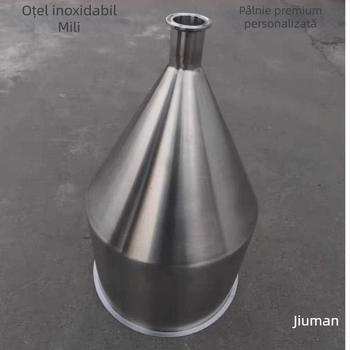 Pâlnie din oțel inoxidabil 304/316L, cu diametru mare, reductor de diametru mic, hopper industrial, formă pătrată