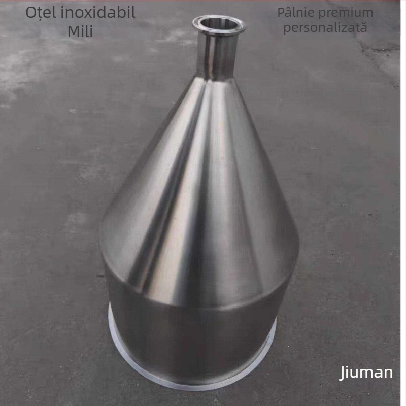 Pâlnie din oțel inoxidabil 304/316L, cu diametru mare, reductor de diametru mic, hopper industrial, formă pătrată