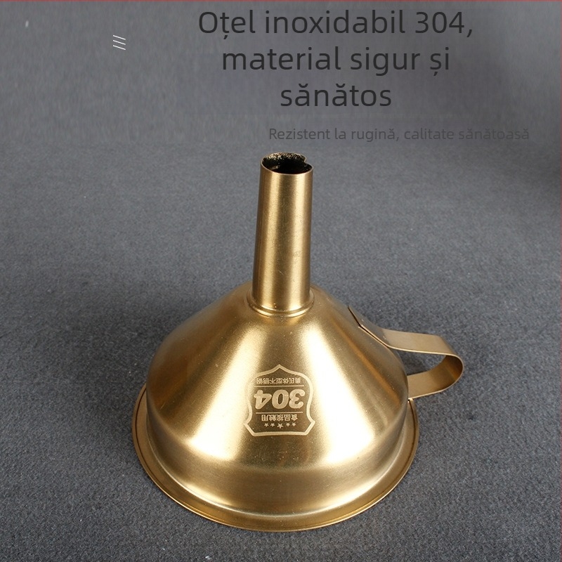 Vas de turnare din oțel inoxidabil 304, mâner lung, pentru ulei și vin, cu gură de turnare, stil vintage