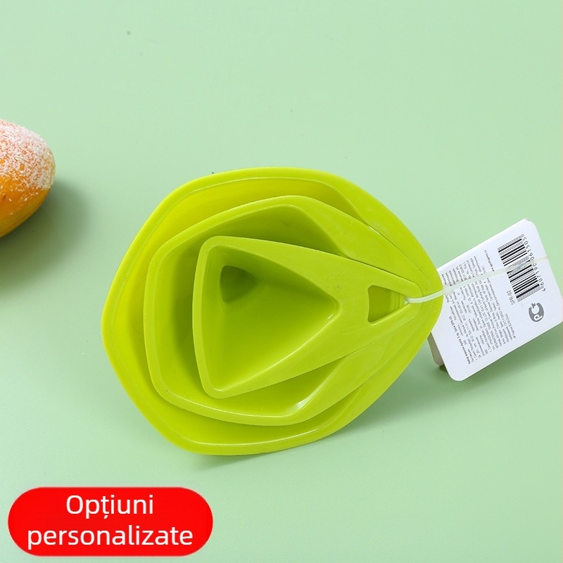 Set de 3 conuri triunghiulare din plastic colorat pentru bucătărie