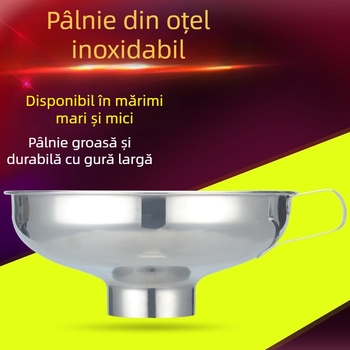 Funelă din oțel inoxidabil 304, cu gură largă pentru bucătărie, pentru salate, dulceață și murături