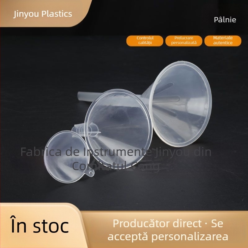 Pâlnie din plastic pentru laborator, mini, transparentă, pentru ulei și vin, bucătărie, cu gât de 30 mm, personalizată