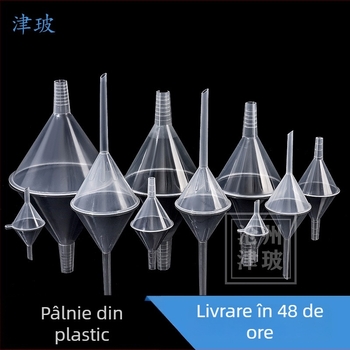 Pâlnie din plastic, 75 mm, PP, triunghiulară și conică, pentru laborator, separare lichide și dozare