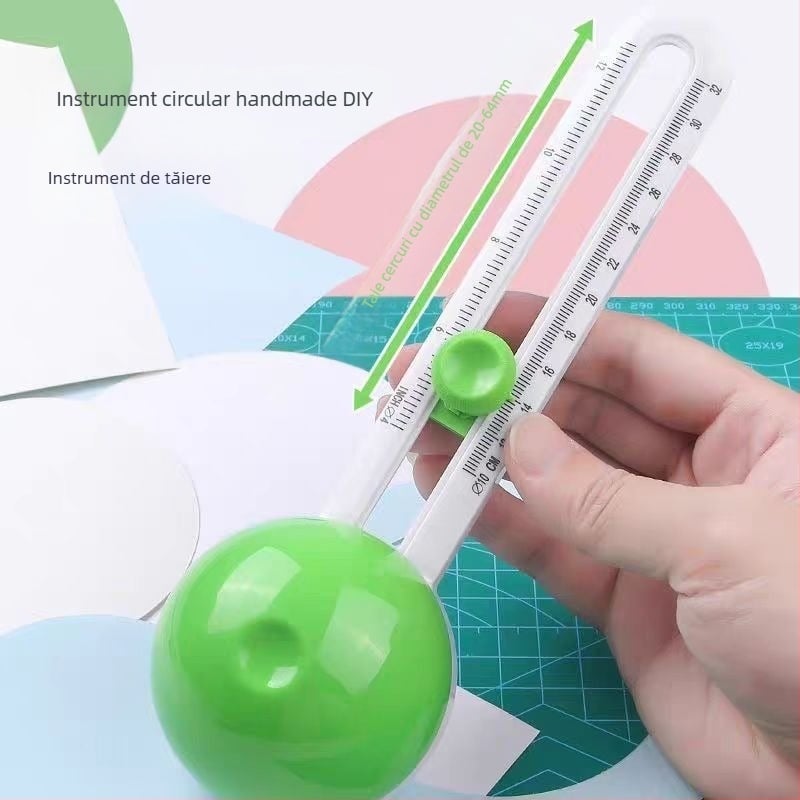 Tăietor circular mic pentru hârtie – cutter manual pentru proiecte DIY