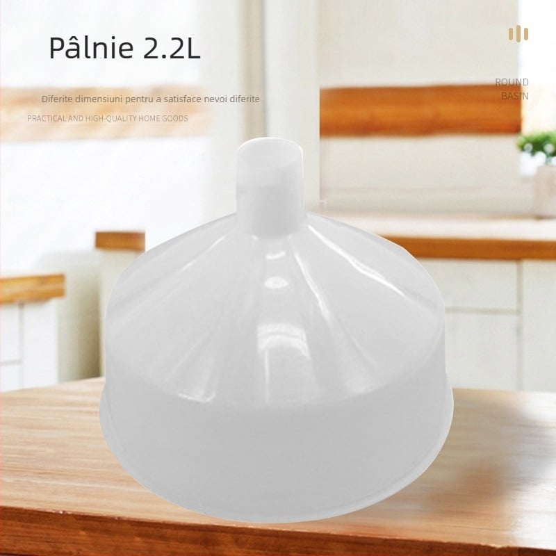 Pâlnie din plastic pentru aparat de preparare a laptelui de soia, cu filtru din plasă, gură largă, ușor de curățat, controlul uleiului