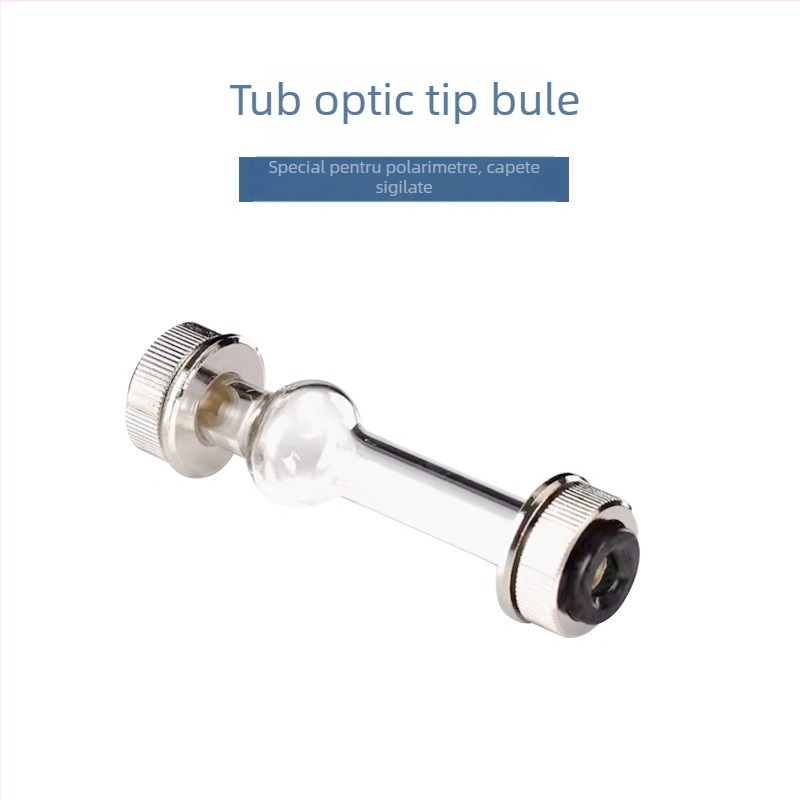 Tub optic de polarimetrie, tubă de probă dedicată polarimetrului, tip pâlnie cu bule, 50/100/200 mm