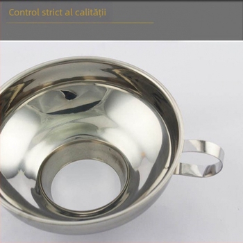 Funnel din oțel inoxidabil cu gură mare pentru uleiuri și lichide, dozator integrat