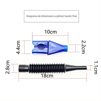 Funnel flexibil pentru alimentarea cu combustibil, gât telescopic, pentru autoturisme și motociclete, din plastic