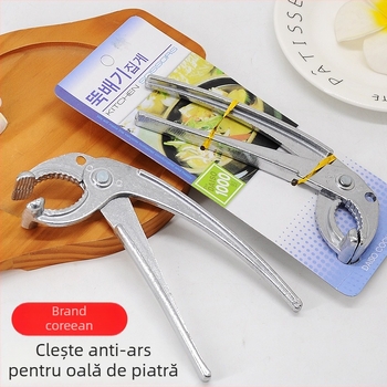 Clamă din aluminiu pentru oală de piatră, suport pentru bol, clește anti-arși, bucătărie de restaurant