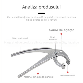 Clamă din aluminiu pentru oală de piatră, suport pentru bol, clește anti-arși, bucătărie de restaurant