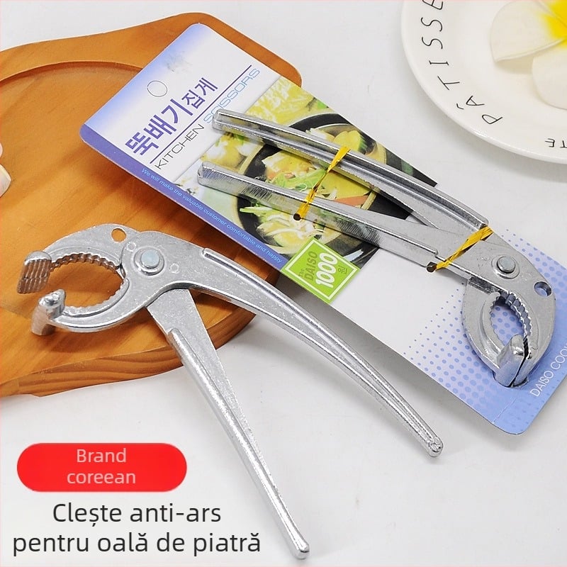Clamă din aluminiu pentru oală de piatră, suport pentru bol, clește anti-arși, bucătărie de restaurant
