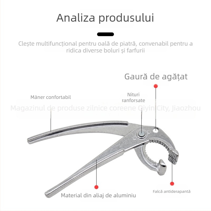 Clamă din aluminiu pentru oală de piatră, suport pentru bol, clește anti-arși, bucătărie de restaurant