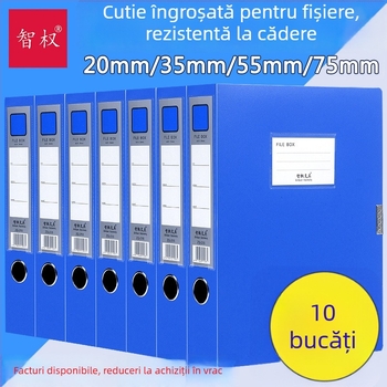 Cutie pentru fișiere A4, cutie din plastic pentru depozitare documente, capacitate mare