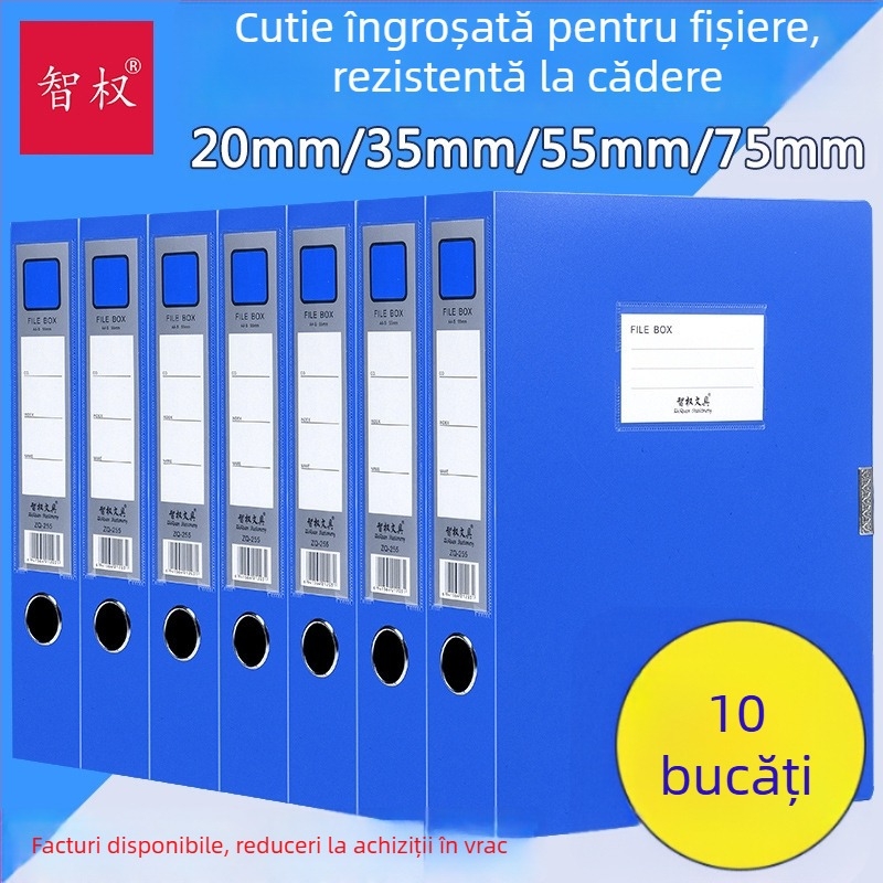 Cutie pentru fișiere A4, cutie din plastic pentru depozitare documente, capacitate mare