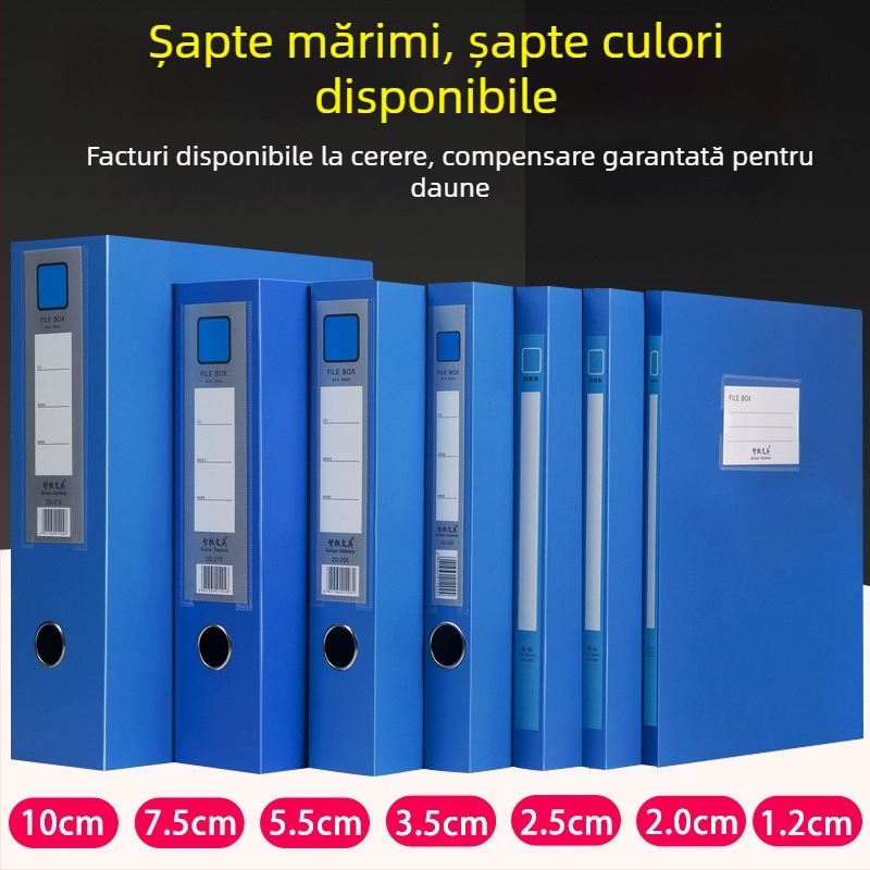 Cutie pentru fișiere A4, cutie din plastic pentru depozitare documente, capacitate mare