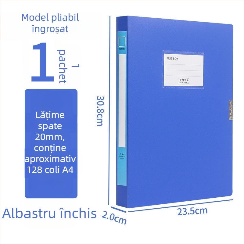 Cutie pentru fișiere A4, cutie din plastic pentru depozitare documente, capacitate mare