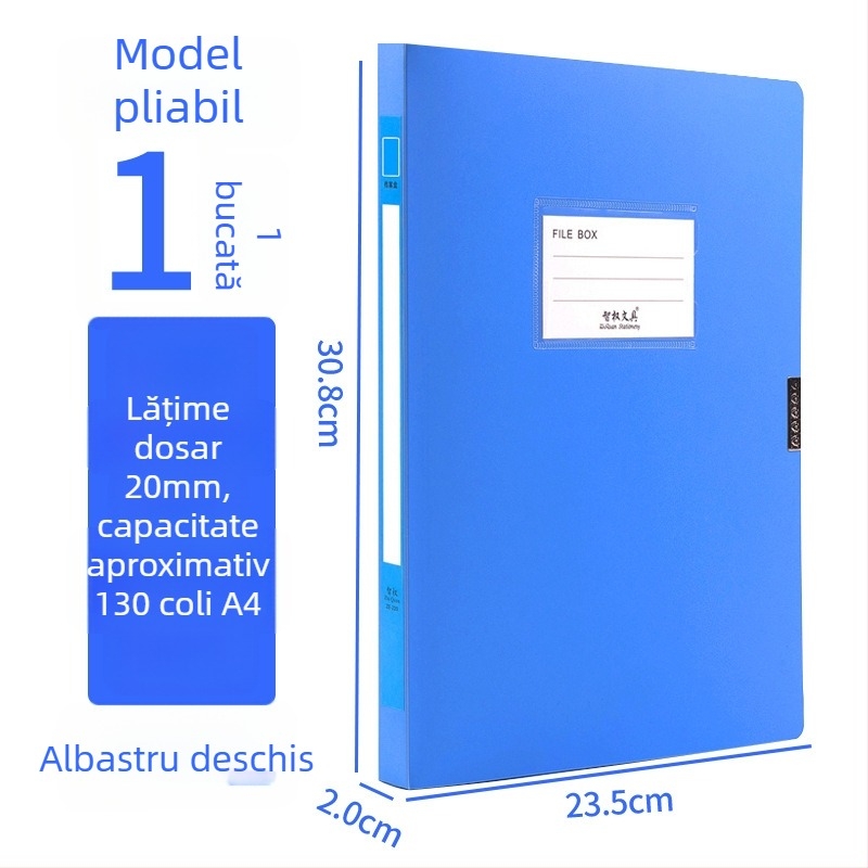 Cutie pentru fișiere A4, cutie din plastic pentru depozitare documente, capacitate mare