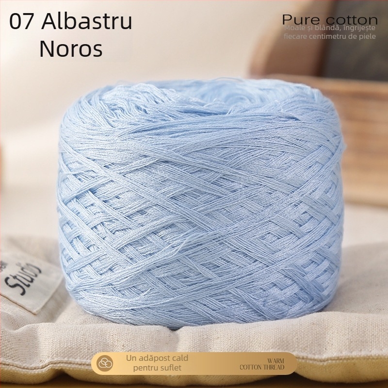 Fir croșetat din fibre de bambus și bumbac, delicat la atingere, potrivit pentru proiecte pentru bebeluși