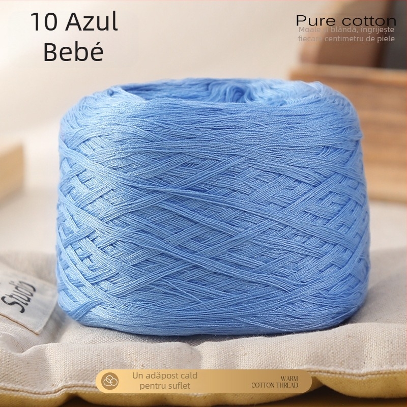 Fir croșetat din fibre de bambus și bumbac, delicat la atingere, potrivit pentru proiecte pentru bebeluși