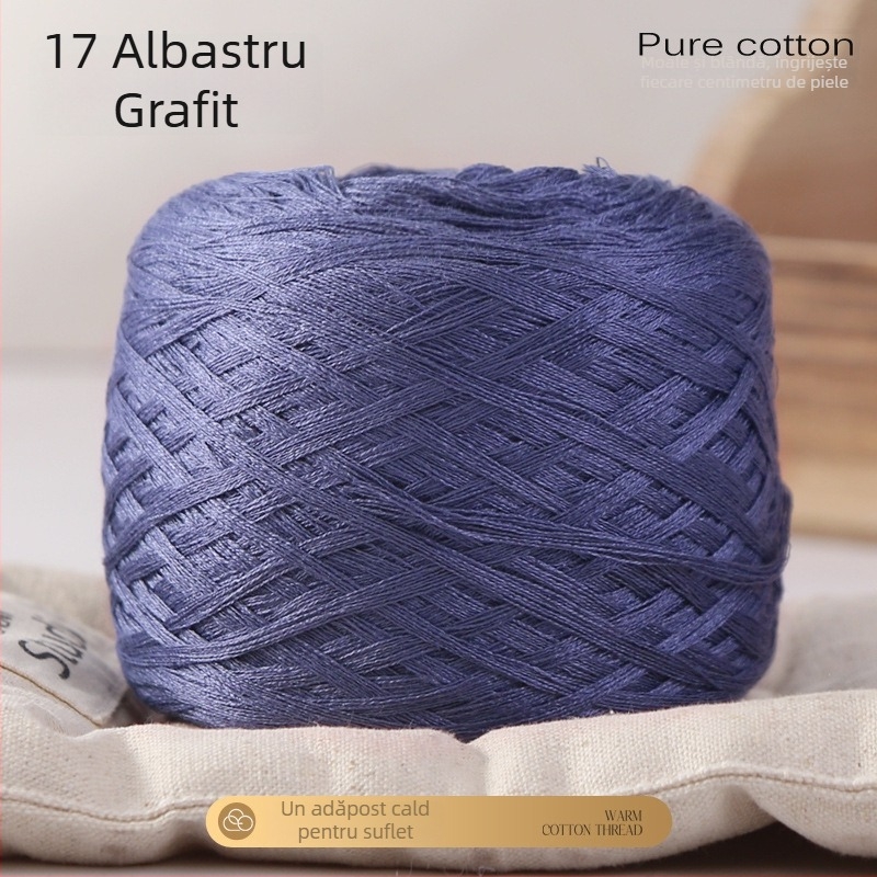 Fir croșetat din fibre de bambus și bumbac, delicat la atingere, potrivit pentru proiecte pentru bebeluși