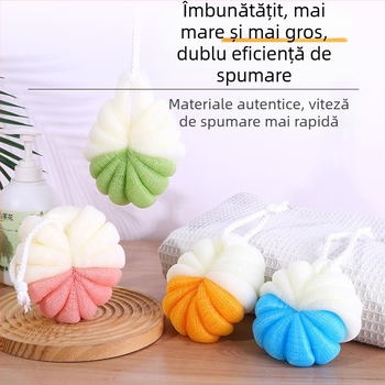Burete de baie spumos, mare, drăguț, pentru femei, bilă de baie și bilă cu floare