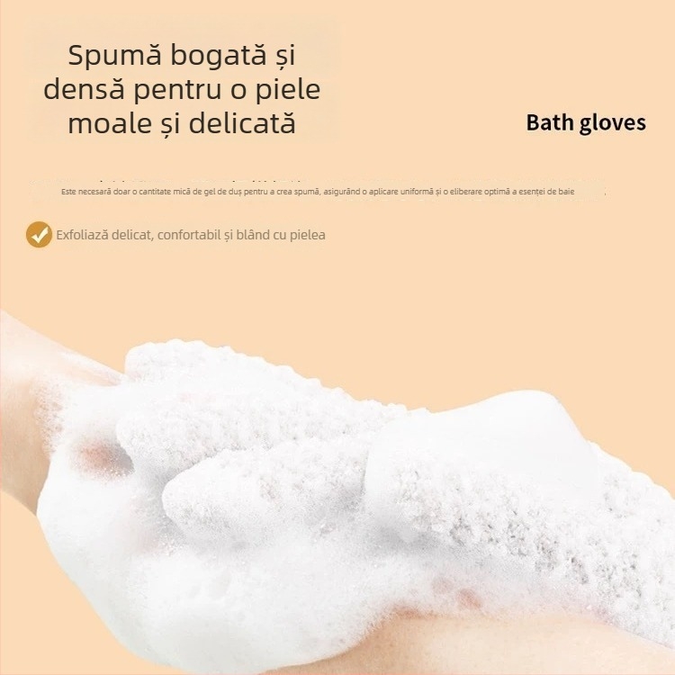 La Mira Mănuși de baie multifuncționale pentru exfoliere și curățare – unelte de scrub pentru corp