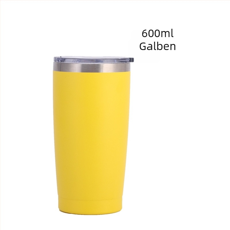 20oz cană termo pentru mașină – oțel inoxidabil cu izolație, interior 304, exterior 201, finisaj pulverizat