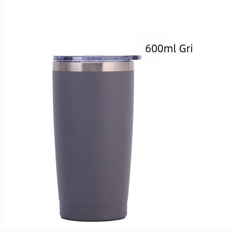20oz cană termo pentru mașină – oțel inoxidabil cu izolație, interior 304, exterior 201, finisaj pulverizat