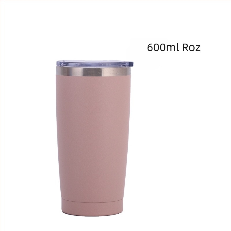 20oz cană termo pentru mașină – oțel inoxidabil cu izolație, interior 304, exterior 201, finisaj pulverizat