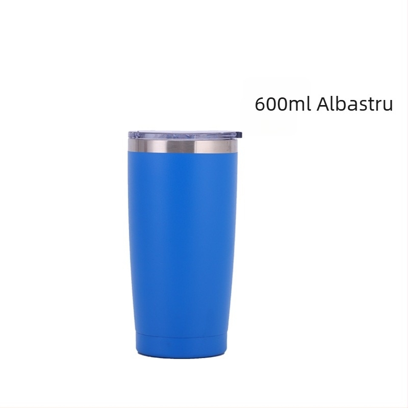 20oz cană termo pentru mașină – oțel inoxidabil cu izolație, interior 304, exterior 201, finisaj pulverizat