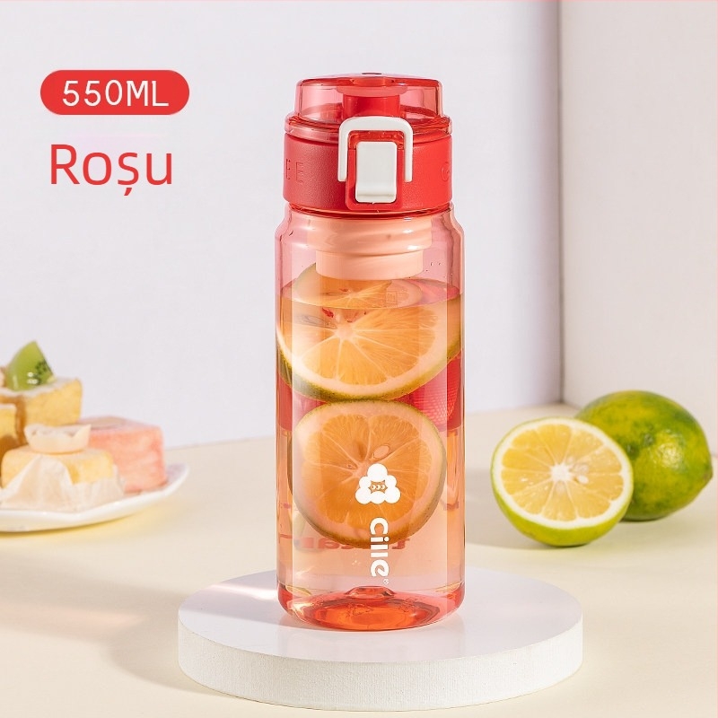 Sticlă de apă portabilă din Tritan pentru copii, capacitate mare, pentru școală și sporturi de vară