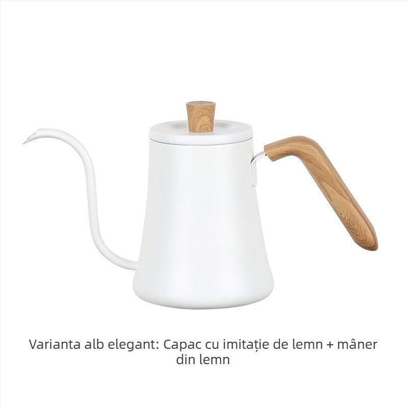 Ceainic de cafea pentru filtrare manuală, cu gât de lebădă și gură subțire, 600 ml