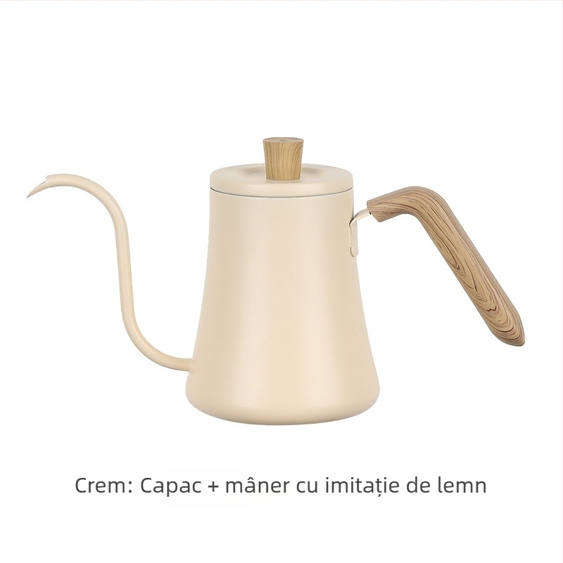 Ceainic de cafea pentru filtrare manuală, cu gât de lebădă și gură subțire, 600 ml