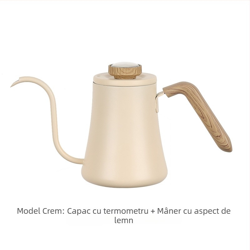Ceainic de cafea pentru filtrare manuală, cu gât de lebădă și gură subțire, 600 ml
